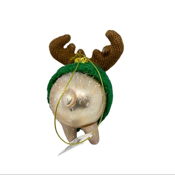 Home Holiday Ornaments Holiday Lane Christmas Cheer Green Sweater Moose Ornament - Picture 2 of 5